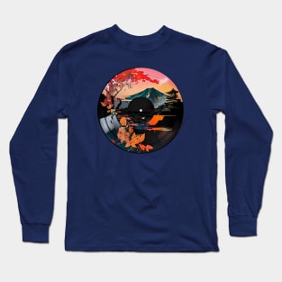 Vinyl Record - Sunset in Tokyo Long Sleeve T-Shirt